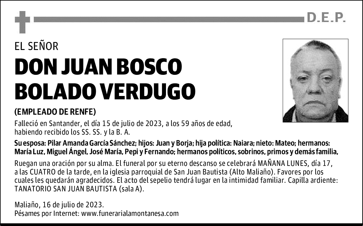 DON JUAN BOSCO BOLADO VERDUGO