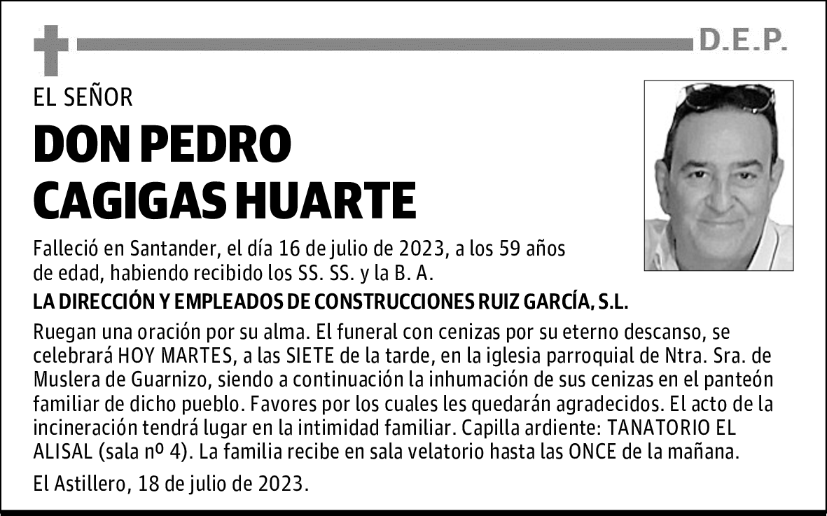 DON PEDRO CAGIGAS HUARTE