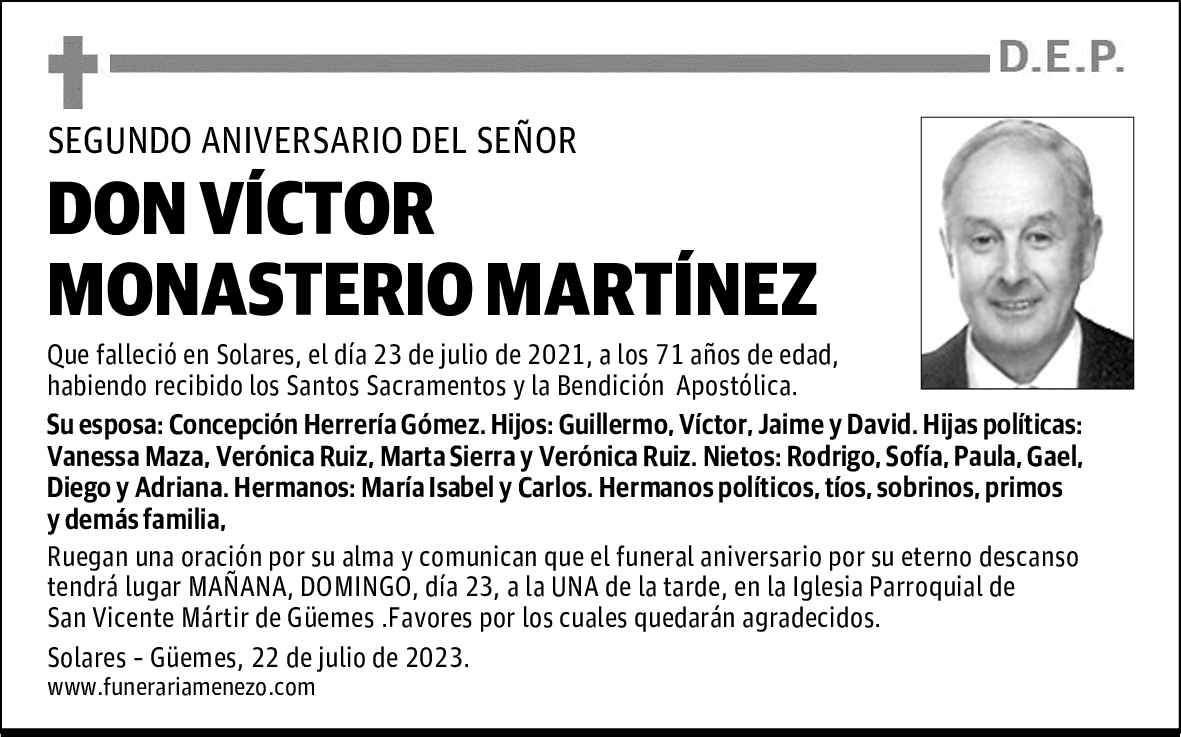 Don Víctor Monasterio Martínez