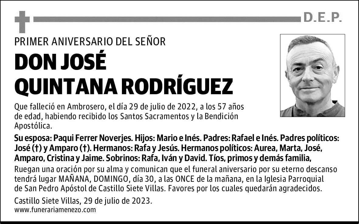 DON JOSÉ QUINTANA RODRÍGUEZ