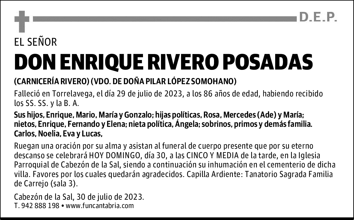 DON ENRIQUE RIVERO POSADAS