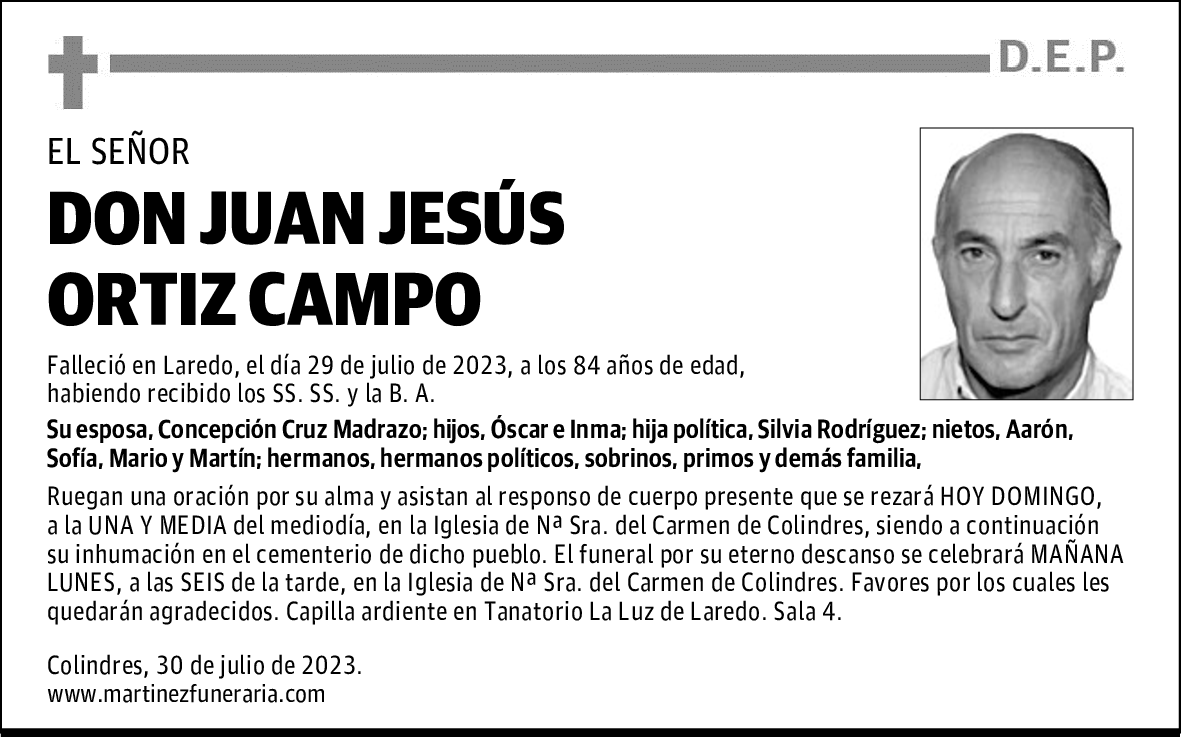 DON JUAN JESÚS ORTIZ CAMPO