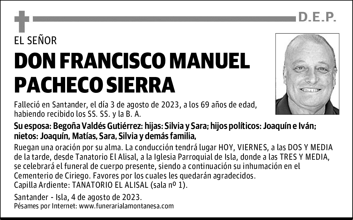 DON FRANCISCO MANUEL PACHECO SIERRA