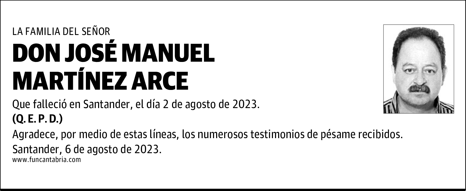 DON JOSÉ MANUEL MARTÍNEZ ARCE