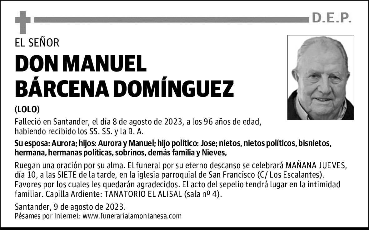 DON MANUEL BÁRCENA DOMÍNGUEZ