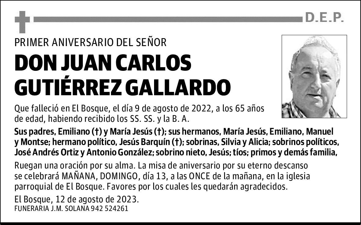 DON JUAN CARLOS GUTIÉRREZ GALLARDO