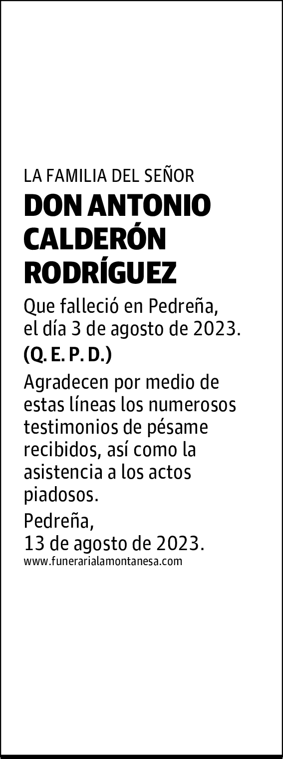 DON ANTONIO CALDERÓN RODRÍGUEZ