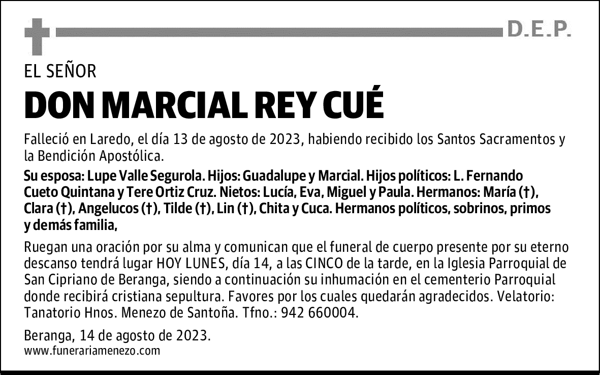 DON MARCIAL REY CUÉ