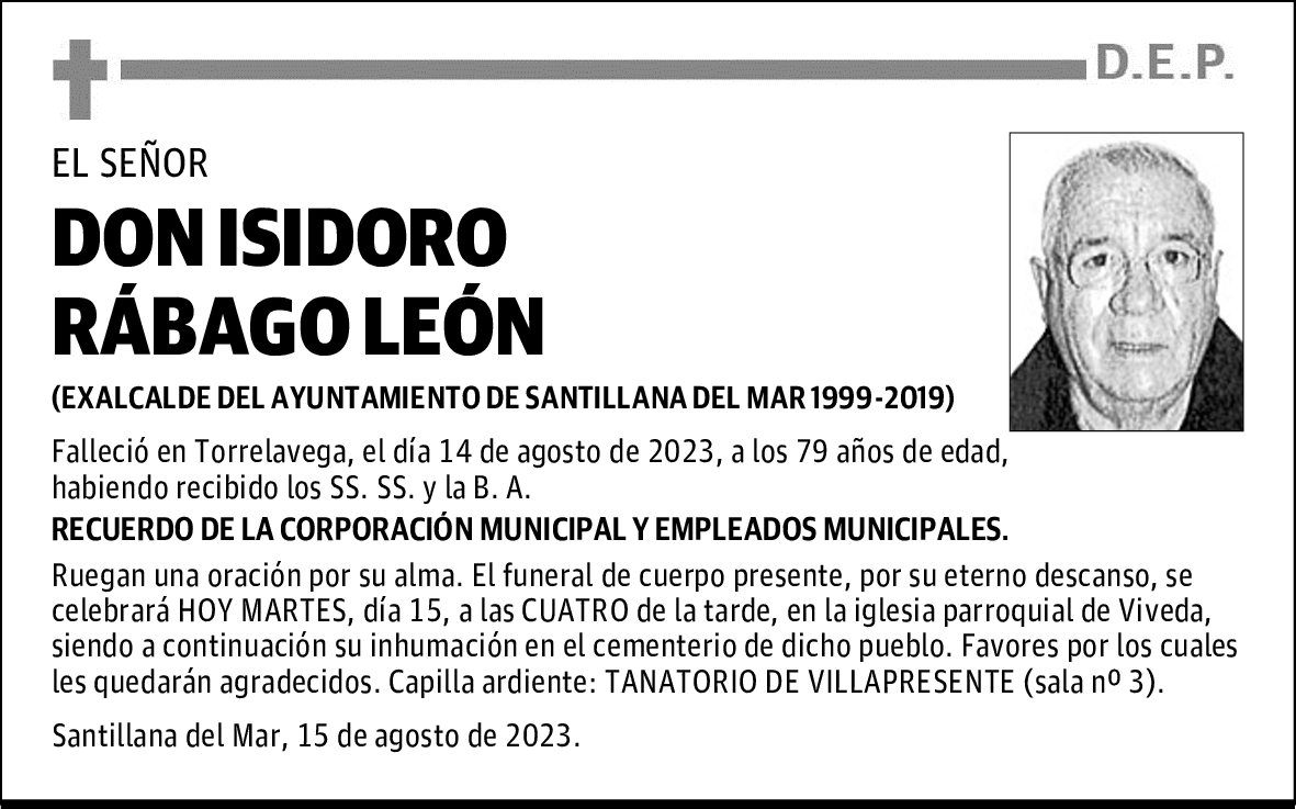 DON ISIDORO RÁBAGO LEÓN