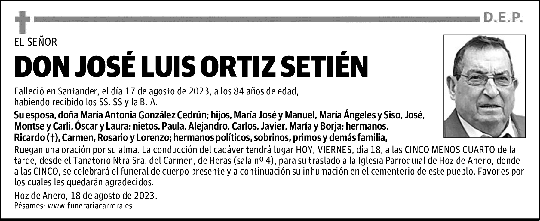 DON JOSÉ LUIS ORTIZ SETIÉN