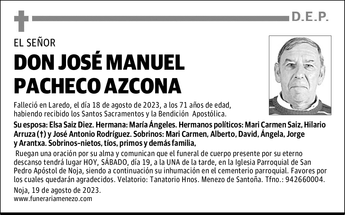 DON JOSÉ MANUEL PACHECO AZCONA