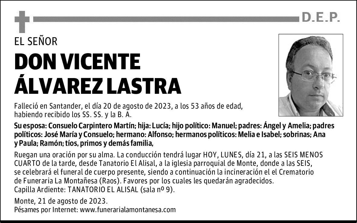 DON VICENTE ÁLVAREZ LASTRA