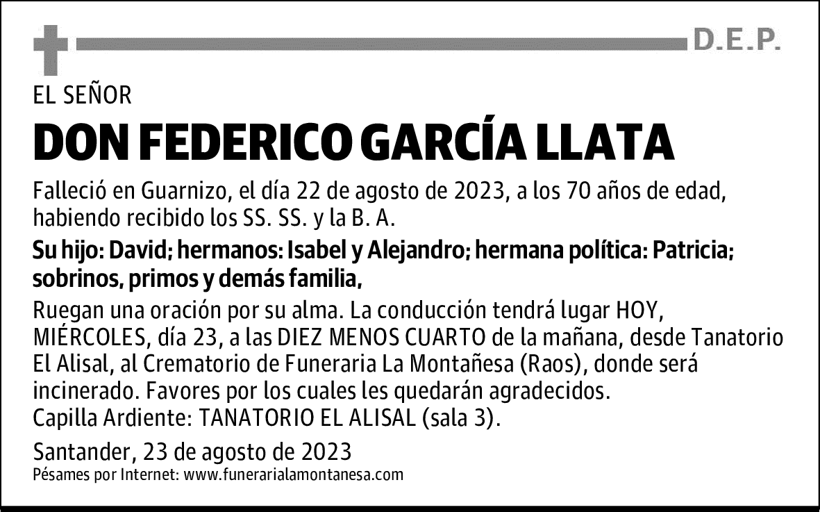 DON FEDERICO GARCÍA LLATA