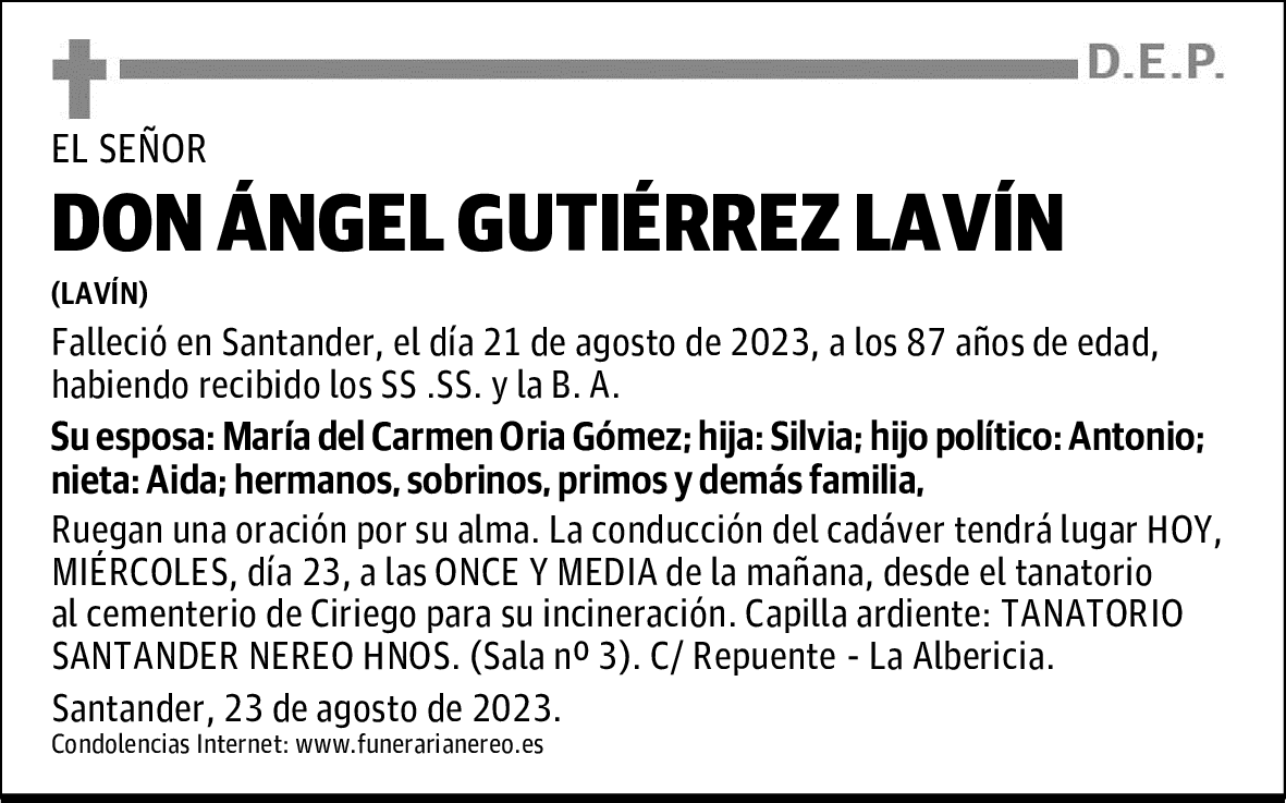 DON ÁNGEL GUTIÉRREZ LAVÍN