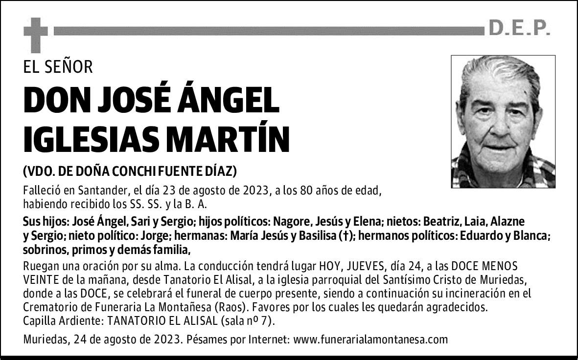 DON JOSÉ ÁNGEL IGLESIAS MARTÍN