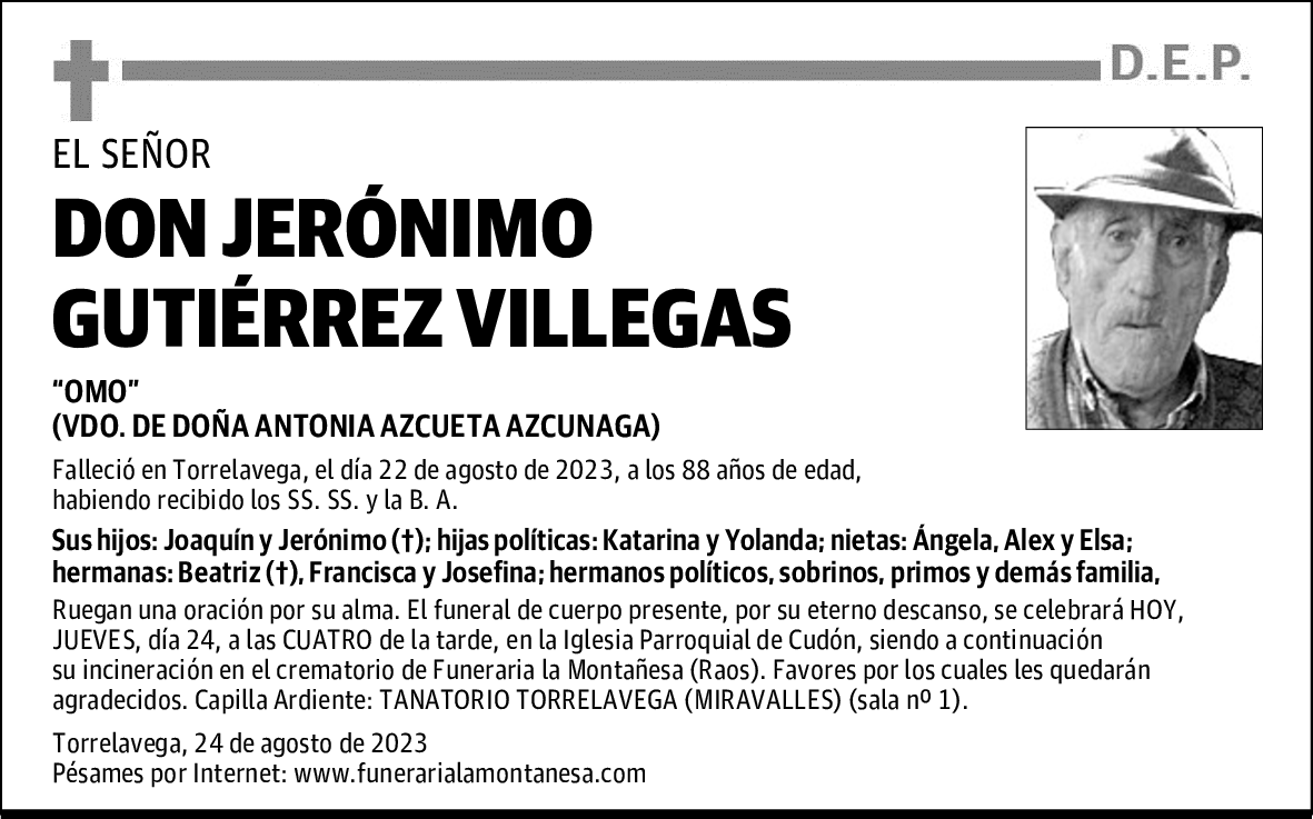 DON JERÓNIMO GUTIÉRREZ VILLEGAS