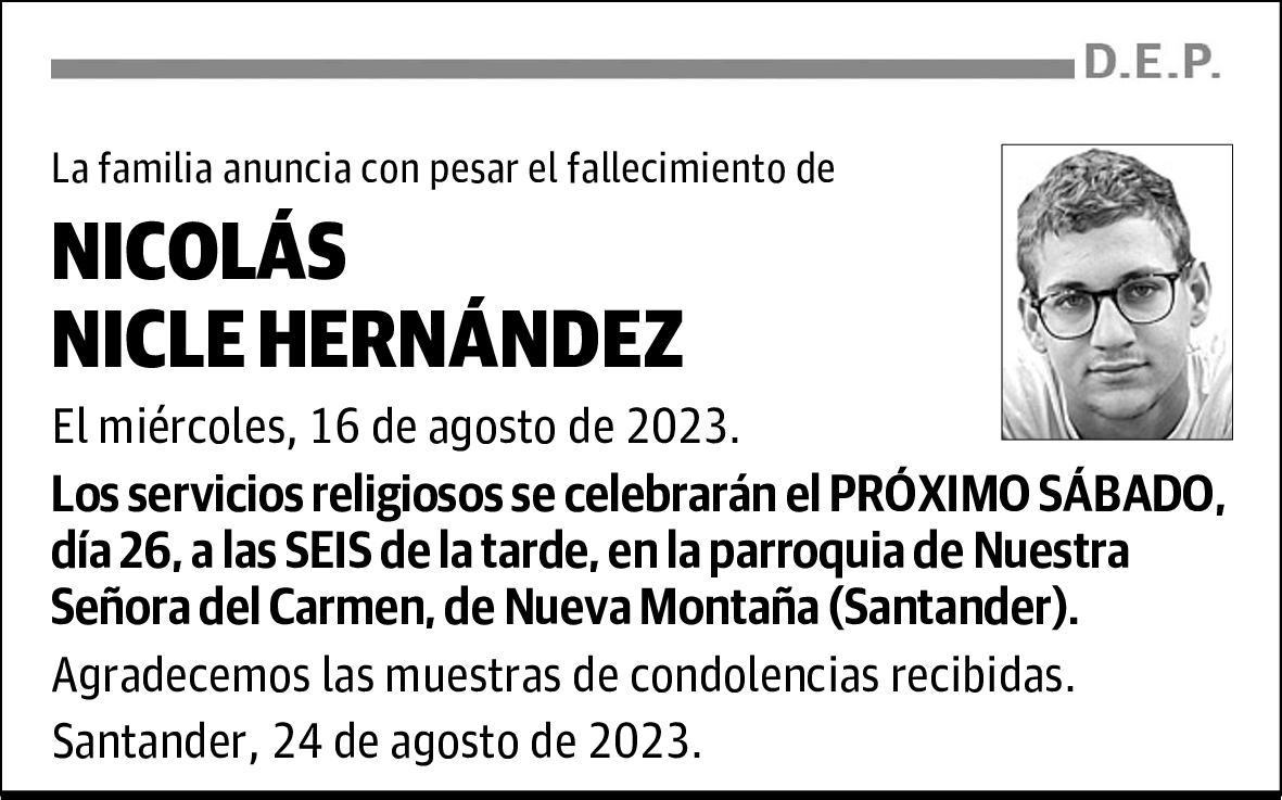 NICOLÁS NICLE HERNAÁDEZ