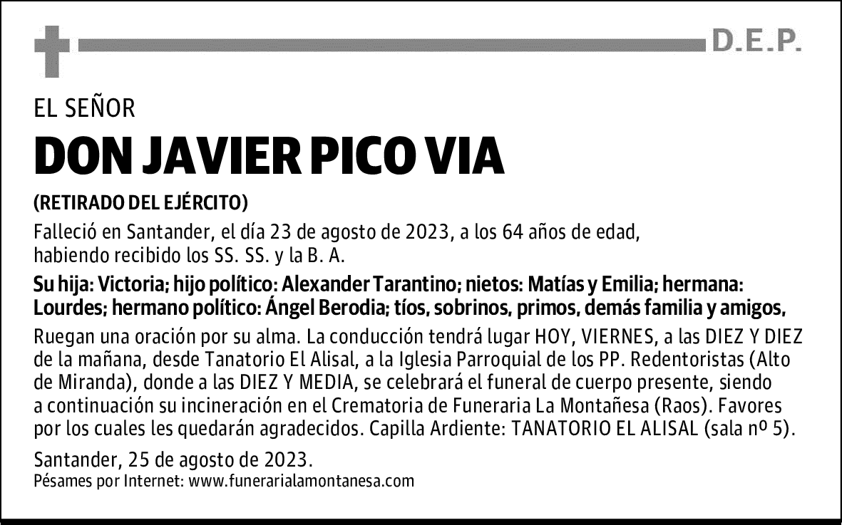 DON JAVIER PICO VIA
