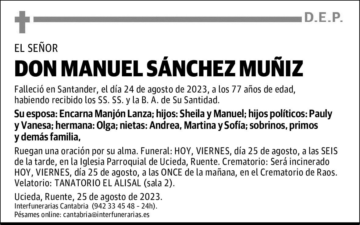 DON MANUEL SÁNCHEZ MUÑIZ