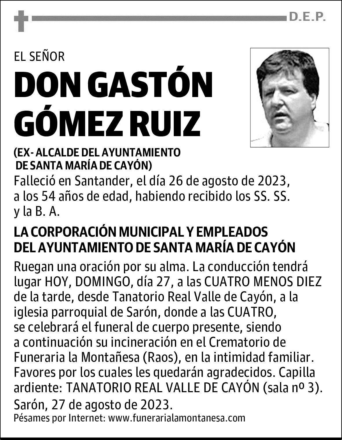DON GASTÓN GÓMEZ RUIZ