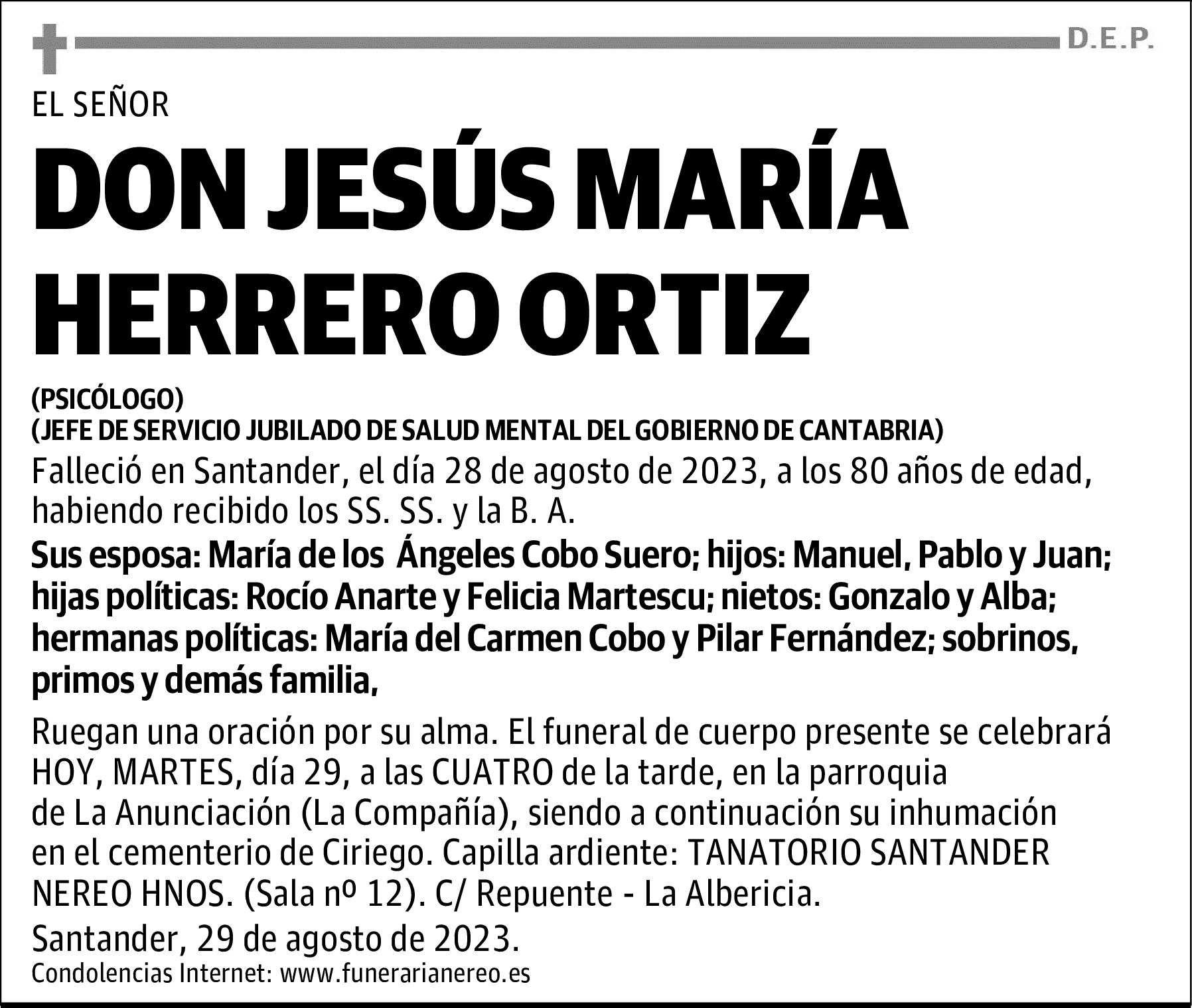 DON JESÚS MARÍA HERRERO ORTIZ