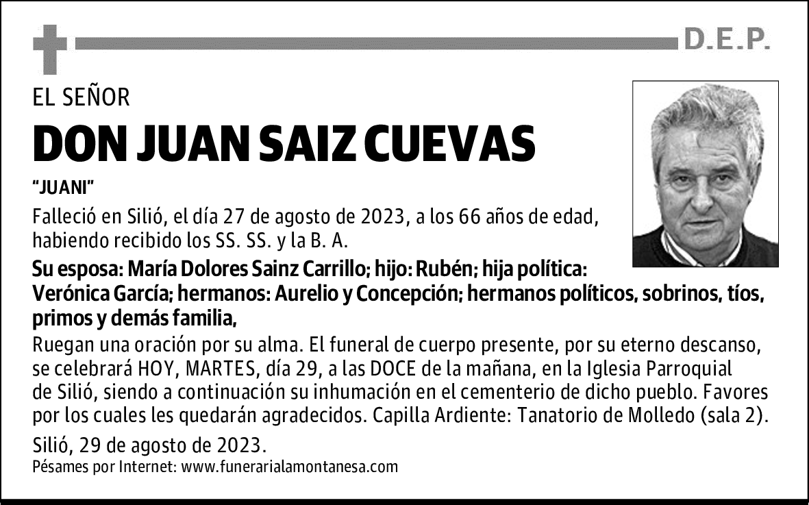 DON JUAN SAIZ CUEVAS