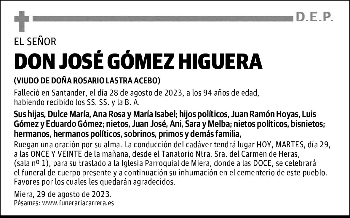 DON JOSÉ GÓMEZ HIGUERA