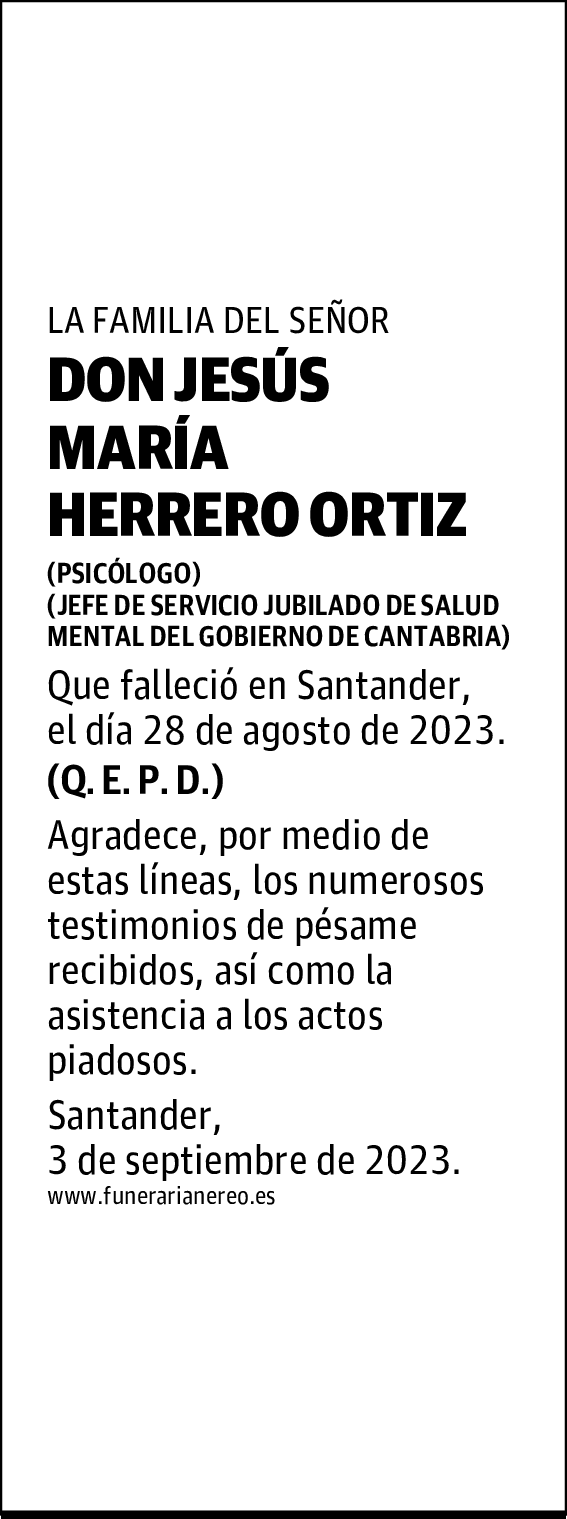 DON JESÚS MARÍA HERRERO ORTIZ
