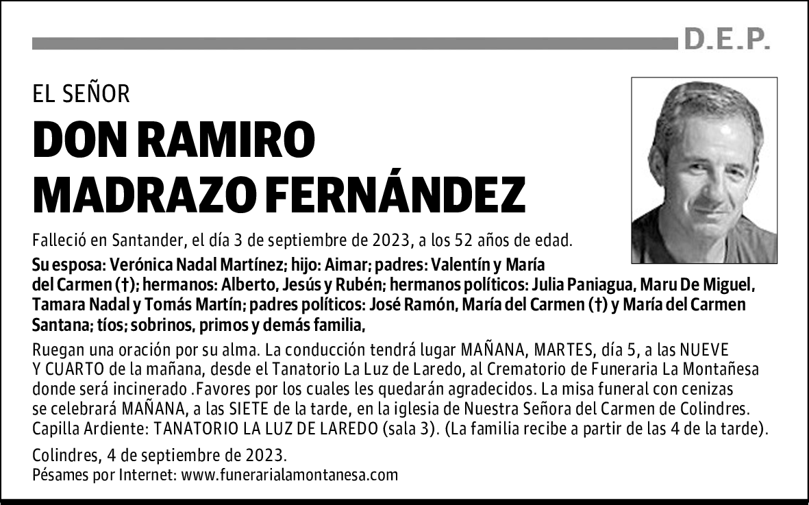 DON RAMIRO MADRAZO FERNÁNDEZ