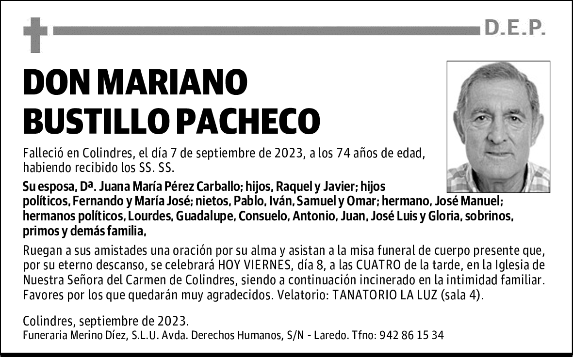 DON MARIANO BUSTILLO PACHECO