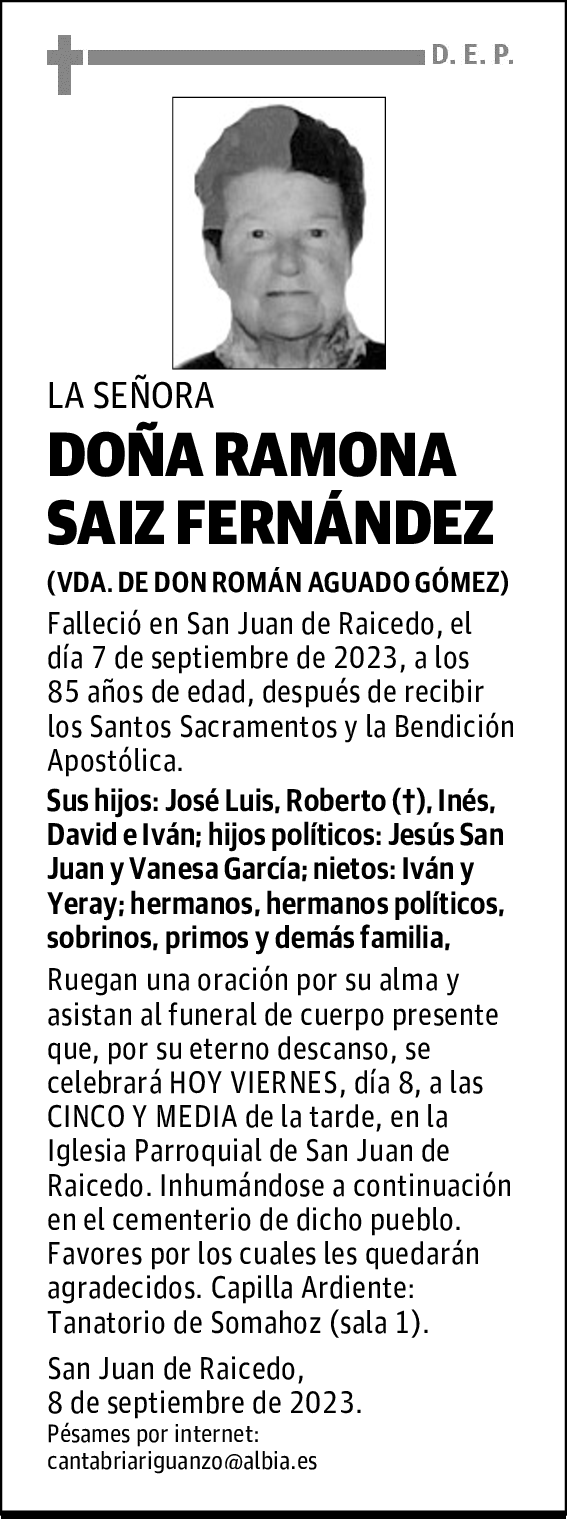 DOÑA RAMONA SAIZ FERNÁNDEZ