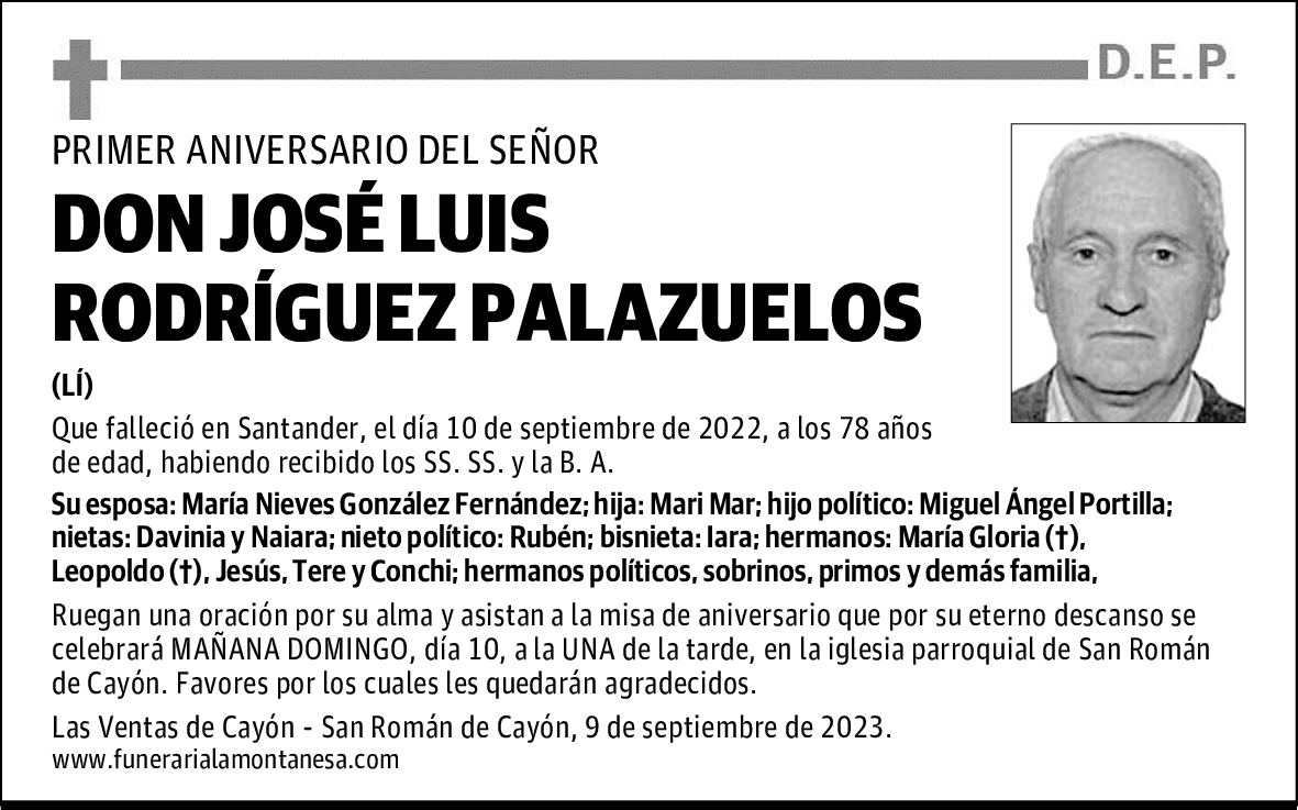 DON JOSÉ LUIS RODRÍGUEZ PALAZUELOS