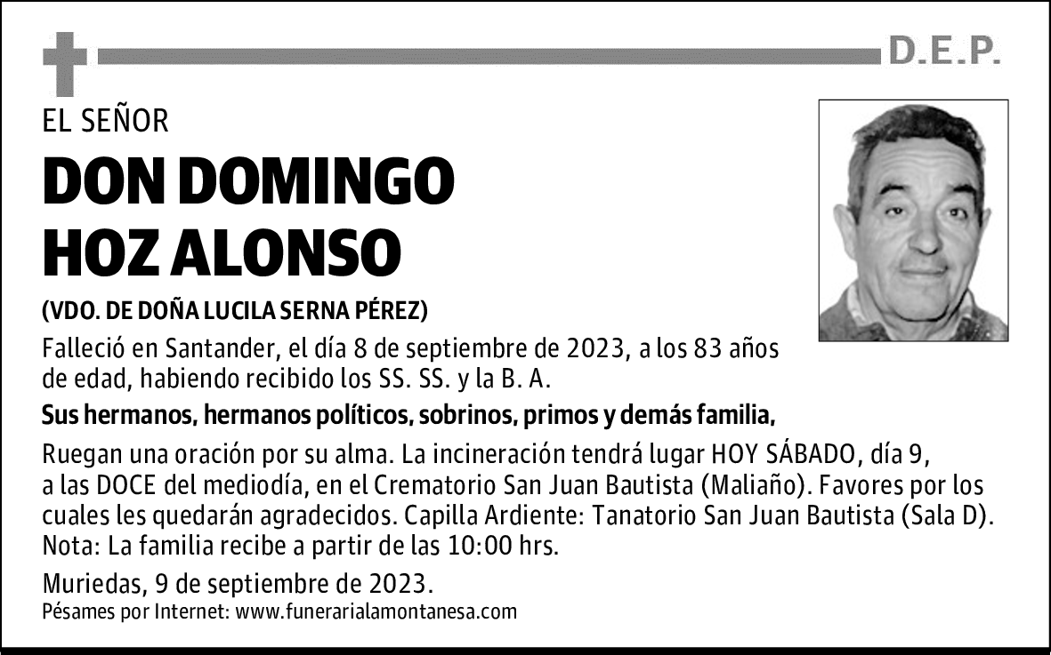 DON DOMINGO HOZ ALONSO
