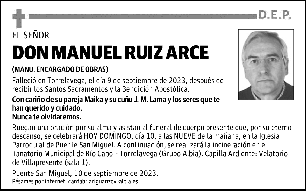 DON MANUEL RUIZ ARCE