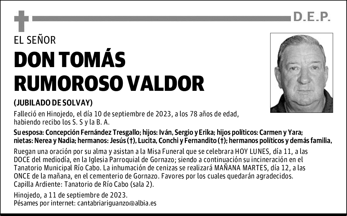 DON TOMÁS RUMOROSO VALDOR
