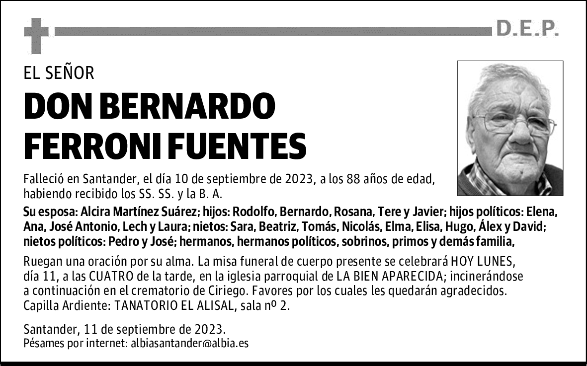 DON BERNARDO FERRONI FUENTES