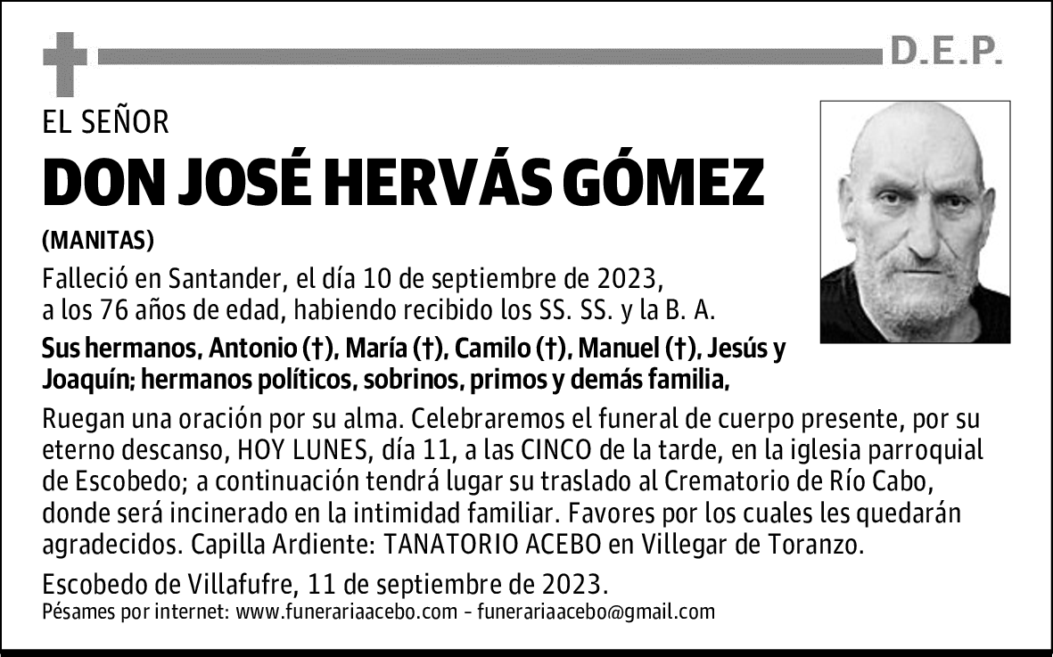 DON JOSÉ HERVÁS GÓMEZ