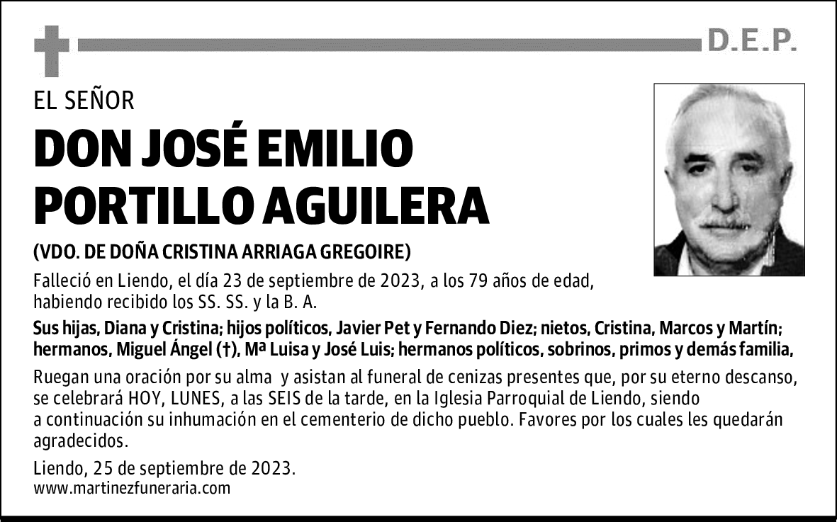 DON JOSÉ EMILIO PORTILLO AGUILERA