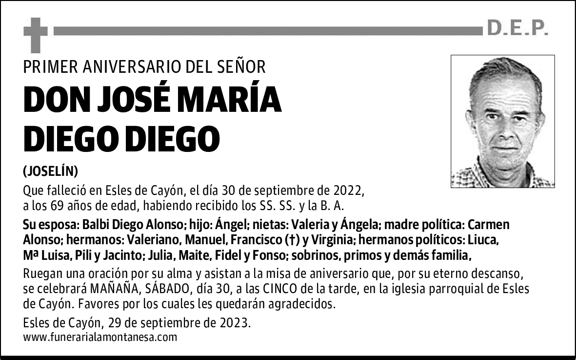 DON JOSÉ MARÍA DIEGO DIEGO