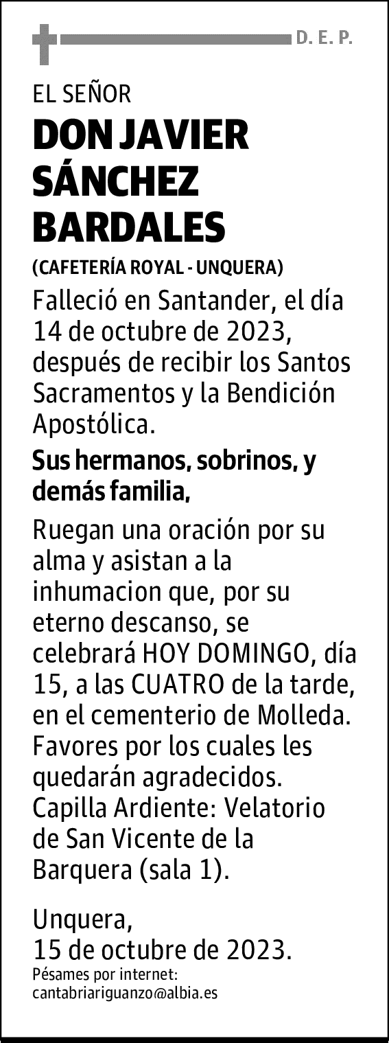 DON JAVIER SÁNCHEZ BARDALES