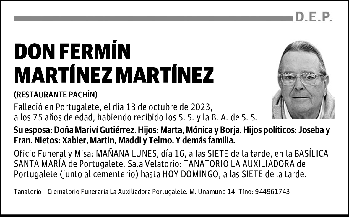DON FERMÍN MARTÍNEZ MARTÍNEZ