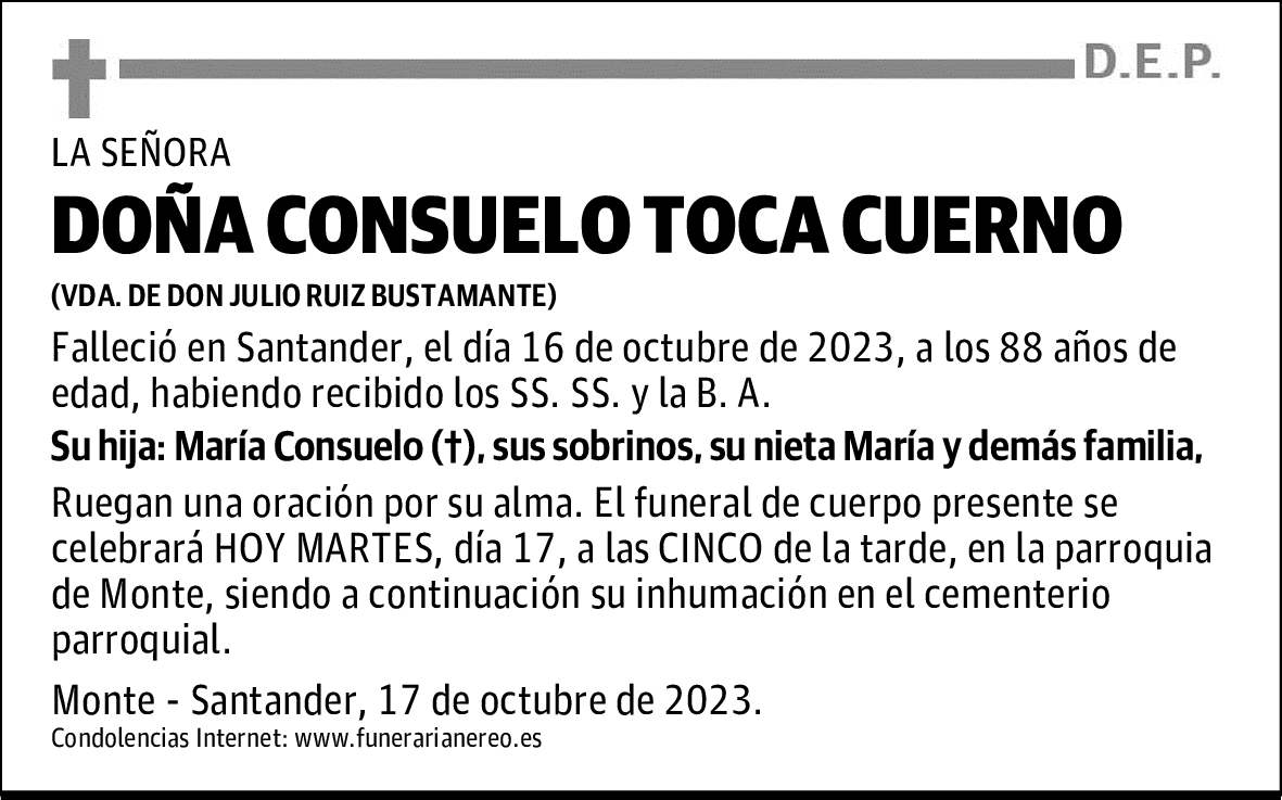 DOÑA CONSUELO TOCA CUERNO