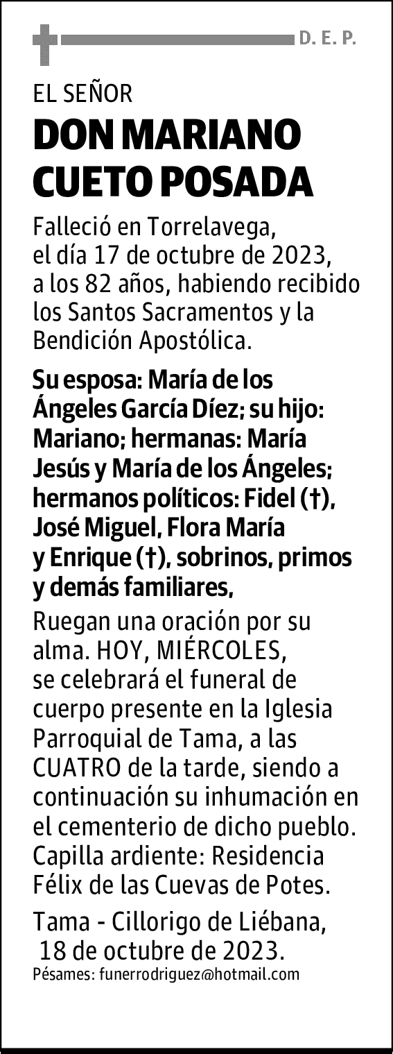 DON MARIANO CUETO POSADA