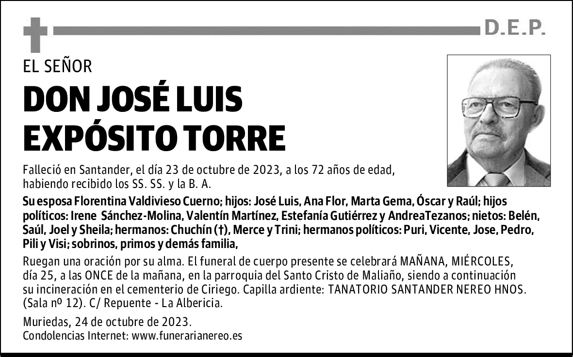 DON JOSÉ LUIS EXPÓSITO TORRE