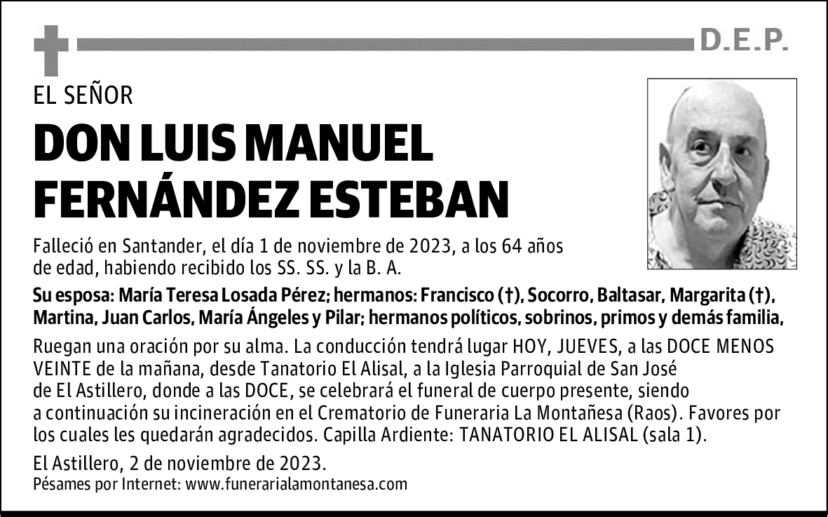 DON LUIS MANUEL FERNÁNDEZ ESTEBAN