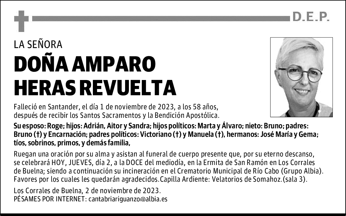 DOÑA AMPARO HERAS REVUELTA