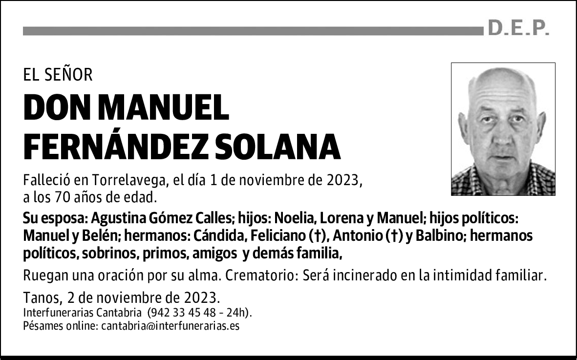 DON MANUEL FERNÁNDEZ SOLANA