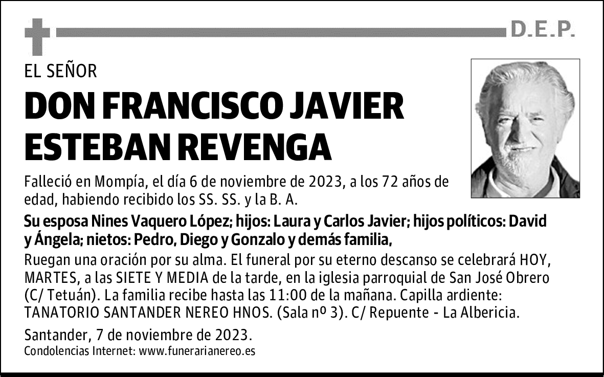 DON FRANCISCO JAVIER ESTEBAN REVENGA