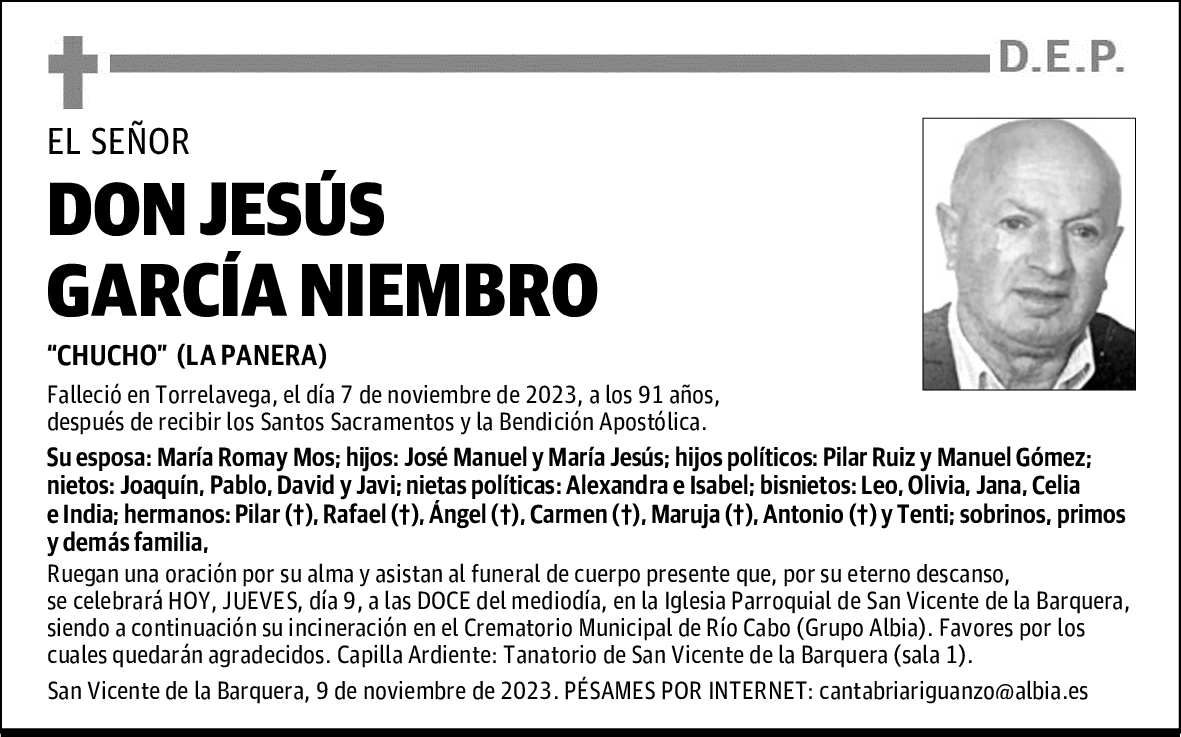 DON JESÚS GARCÍA NIEMBRO