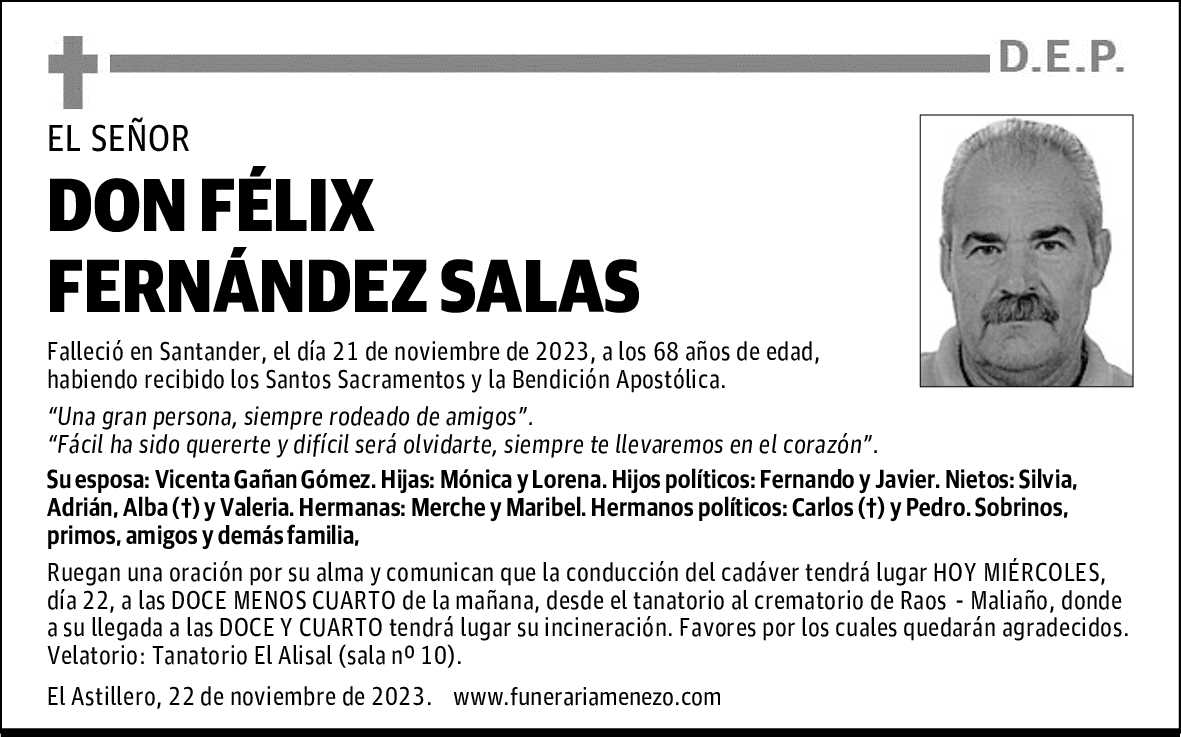 DON FÉLIX FERNÁNDEZ SALAS